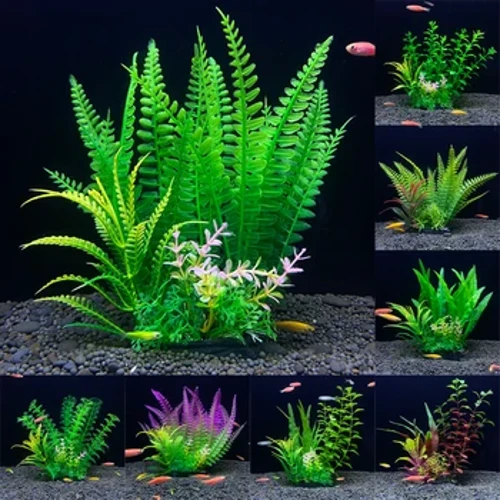 18Cm Bát Cá Vật Trang Trí Vật Có Hồ Cá Nhân Tạo DIY Trang Trí Thực Vật Thủy Sinh Nhựa Nước Cỏ Trang Trí Bể Cá 7.09 Inch