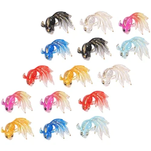 Veemoon Home Decor Mini Rășină Goldfish Ornament de pește minuscul Bol cu ​​pește Decorații pentru acvariu