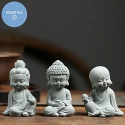 Aquarium Mini Gleoite dealbha Búda Umar Éisc Búdachas Manach Babhla Éisc Accessories Maisiú Baile Carbán Iasc Óir Reiptíl Lizard Pet