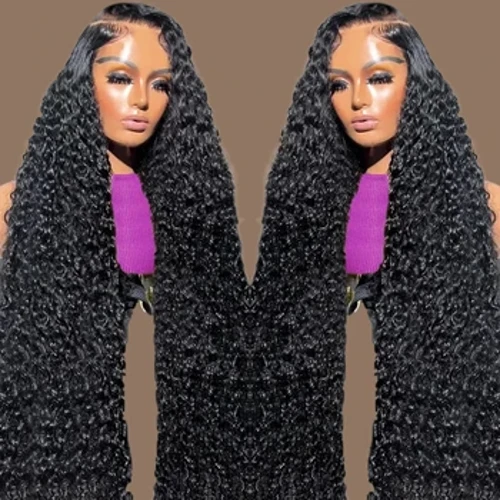 7X5 13X4 Ton Ddŵr Wig Gludless Yn Barod i'w Gwisgo PrePlucked 13X6 Donfedd Ddofn HD Lace Wig Frontal Wig Curly Dynol Gwallt Ar Gyfer Merched