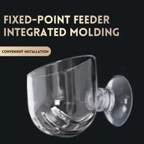 Feeder Pigilan ang Pagkaing Lumulutang Malinaw na Salamin Tangke ng Isda Feeding Bowl Anti-spill Aquarium Dekorasyon Fish Tank Glass Feeding Cup