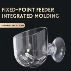 Feeder Prevent Food Floating Clear Glass Fish Tank Feeding Bowl Anti-spill Aquarium Decoration Fish Tank Glass Feeding Cup