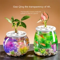 Bát Cá Nhựa Tròn Vật Có Không Thể Phá Vỡ Bình Bát Bể Cá Cảnh Rõ Ràng Quả Cầu Thủy Canh Dụng Cụ Bào Bình Nồi Cá Vàng