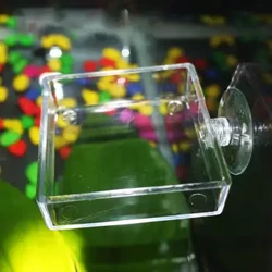 Cá Tôm Thực Phẩm Ăn Chất Liệu Acrylic Ống Ăn Món Ăn Hút Không Khí Tôm Bát Khay Ăn Phụ Kiện Hồ Cá