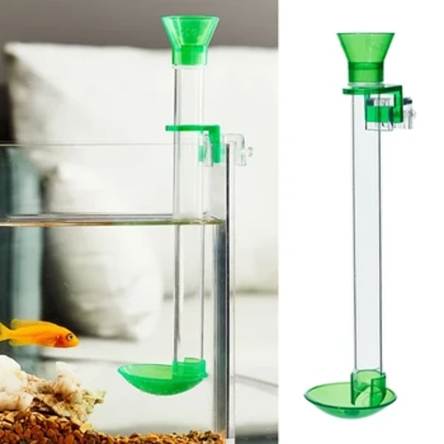 Aquarium Feeding Tube Acrylic Fish Udang Feeder karo Dish Clip kanggo Fish Tanks