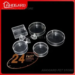 Klar Akryl Reje Feeder Madskål Akvarium Fish Tank Foderkop Fiske Feeder Brine Rejer Æg Mad til akvarietilbehør