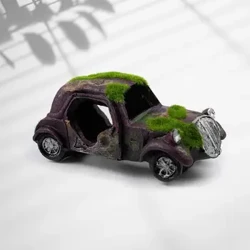 Mousse Vintage vieille voiture ornements cache grotte abri disposition accessoire Aquarium Aquarium paysage décor fournitures