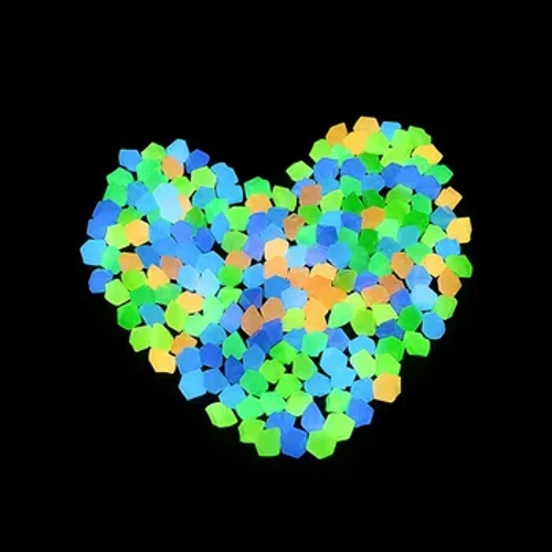 Pebbles Pogisa Pebbles i fafo I le teuteuga Glow Fish Garden Ma'a teuteu Tank Luminous Aquarium Decoration