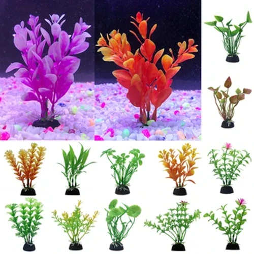 Isda Tank Dekorasyon Simulation Tubig Grass Plastic Makukulay Sea Grass Aquarium Dekorasyon Pekeng Halaman Aquatic Landscape Aquatic Pet
