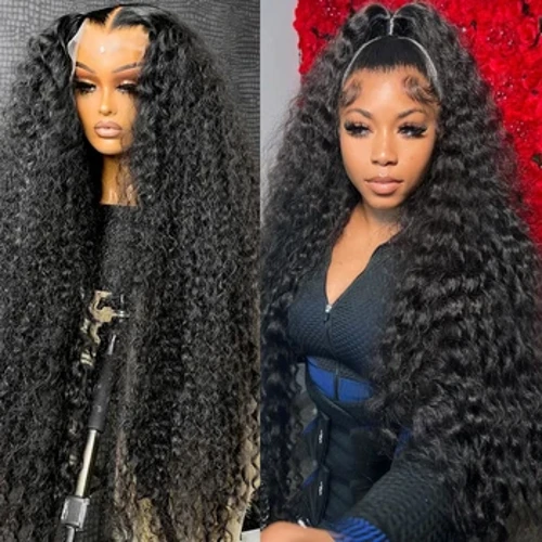 30 40 Zoll Deep Wave Frontal Perücke Transparent 13x4 13x6 360 HD Spëtzefront Frontal Perücke Waasser Curly Mënsch Hoer Perücke Fir Fraen Preplucked