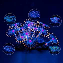 1Pc Silicone Inang'aa Tangi Bandia la Samaki Aquarium Mimea ya Matumbawe Mapambo Mapambo ya Wanyama Kipenzi Wa Majini