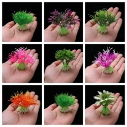 Decoración de Acuario, adorno de malas hierbas artificiales, plantas acuáticas, pecera, hierba, accesorios de decoración