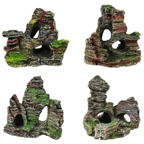 Resin Hafan Aquarium Ogof Pysgod Tanc Addurniadau Addurniadau Mynydd Ogof Acwariwm Affeithwyr
