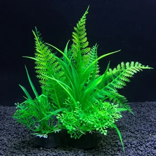 Aina 12 za Mapambo Bandia ya Aquarium Mimea Magugu ya Maji Pambo la Mimea ya Majini Samaki Tangi ya Mapambo ya Nyasi Vifaa 14cm