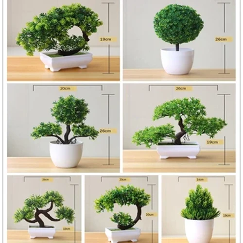 Planhigion Artiffisial Bonsai Potiau Gwyrdd Planhigion Coed Bach Blodau Ffug Addurniadau Potted ar gyfer Addurn Cartref Gardd Parti Addurn Gwesty