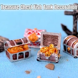 Kho Báu Hộp Cổ Sáng Tạo Cá Trang Trí Bể Cá Cảnh Quan Màu Vàng Đồng Tiền Đồ Trang Trí Nhựa Hàng Thủ Công