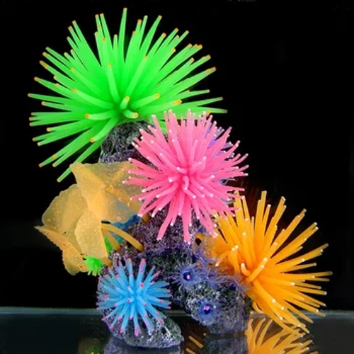 Silikon-Aquarium, Fischtank, künstliche Korallenpflanze, Unterwasser-Ornament, Dekor, 1 Stück