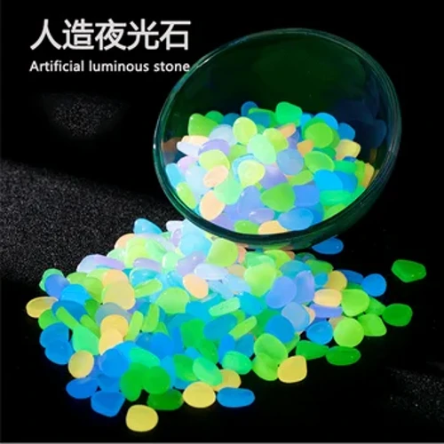 100 pc Glowing Cobblestones di Malam Dekoratif Batu Batu untuk Aquarium Aquirium Aksesoris Ikan Aquarium Deco Aquarium
