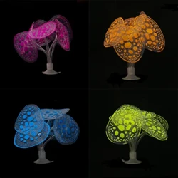 Plante luminoase din silicon Simulare artificială strălucitoare Coral Decor pentru acvariu Rezervor de pește Ornament subacvatic pentru rezervor de pește