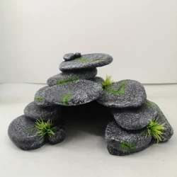 Hồ Cá Nhựa RockStone Hang Tôm Nơi Trú Ẩn Bể Cá Dưới Nước Trang Trí Cá An Toàn Nơi Ẩn Náu Cảnh Quan Decors B03E