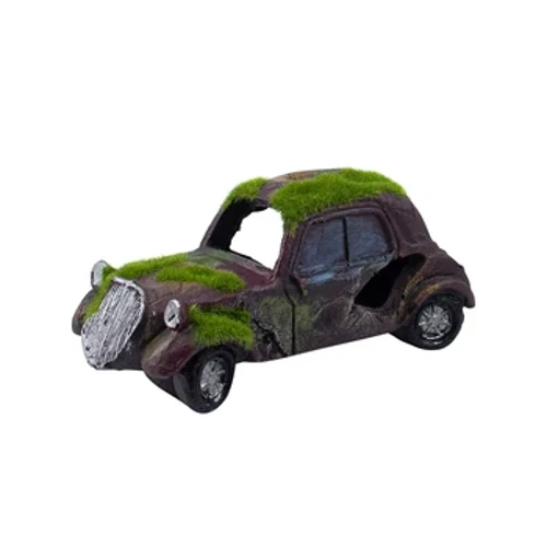 Moss vintage παλιά στολίδια αυτοκινήτου που κρύβουν τη διάταξη καταφυγίου σπηλαίου