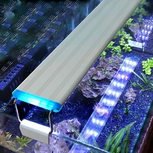 Akvarij LED lučka Super Slim Fish Tank Aquatic Plant Grow Lighting Vodotesna Bright Clip Lamp Modra LED 18-72cm za rastline 220v
