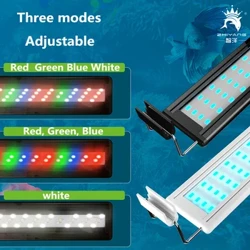 20cm—60CM Super Slim LEDs Aquarium Lighting Aquatic Plant Light Extensible Waterproof Clip on Lamp No ka pahu i'a 110v-240v