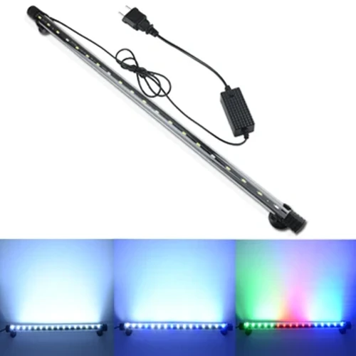 Solas Aquarium Faoi stiúir Uiscedhíonach Éisc Solas umar Lampa Éisc Faoi Uisce Lampa Gléasra Soilsiú Maisiúcháin Uisceadán 18-58CM 220-240V 5730chip