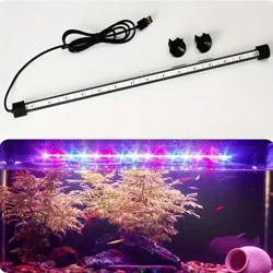 Çok renkli 17-47 cm Akvaryum LED Aydınlatma Dalgıç Ruh Hali Lambası USB Su Geçirmez Balık Tankı Dekoratif Bitki Büyümek Işık Aksesuarları