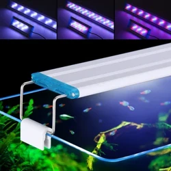 ʻO Super Slim LED Aquarium Light Aquarium Plant Light 18-58CM Extensible Waterproof Clip for Fish Tank Aquarium Tank Nā kukui kala.