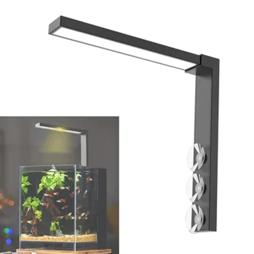 ʻO ka ipu iʻa liʻiliʻi ABS LED Light Desktop Aquarium Algae Aquatic Plants Light Dual Mode Switching Aquarium Fill Light
