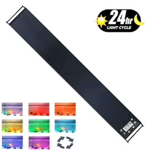 Akvaariumvalgus 24/7 DIY-autot ON OFF LED Full Spectrum Lighting Fish Tank lamp koos tuhmiga 75-90cm IP68 magevee veekindlaks