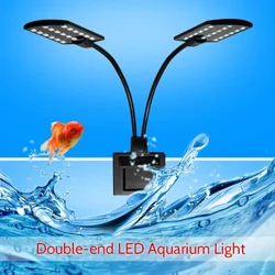 AC220V 10W 32 LED Dual-end Aquarium Light Fish Jar Lamp Flexible Bendable Ilumination Angle Keʻokeʻo no nā pahu iʻa.