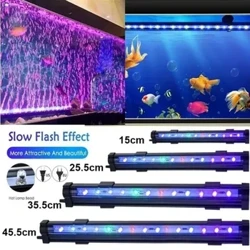 Akvarium LED-lampe Fargerik lys Fargeskiftende boblelys LED dykkerlys Fish Tank Light Nedsenkbart lys for Fish Tank