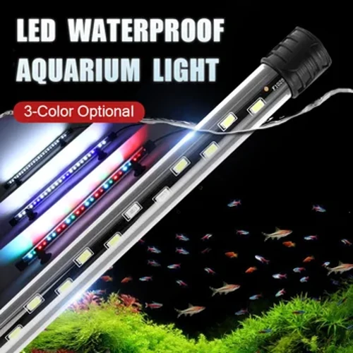 Aquarium Argia LED Landareak Hazteko Lanpara Iragazgaitza Arrain Deposituaren Argia 18-58CM Urpeko Aquariumak Dekorazioa Argiztapena 90-260V 5730Txip