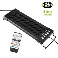 ʻO ka Aquarium LED Light 24/7 Hour Full Spectrum Dimmer Lamp for Plant Growth Sunrise Sunset Marine Fish Tank Light RGB 110V 220V