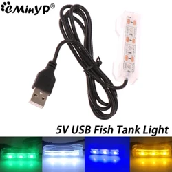0.6W 5V Cá Ánh Sáng Cho Bể Cá Nhỏ Thực Vật Đèn LED USB Để Bàn Đèn Bể Cá Cảnh Cảnh Đèn Trang Trí phụ Kiện