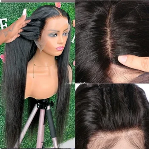 Peruca de cabelo humano com renda completa, 5x4.5, seda, reta, pré-selecionado, cabelo remy malaio, base de seda, peruca completa de renda, densidade de 180%