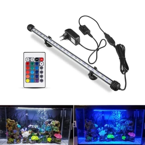 RGB/ĐÈN LED Trắng Bể Cá Chống Nước Cá 19/29/39cm Thủy Sinh Đèn LED Dưới Nước Aquario Trang Trí đèn có phích cắm EU