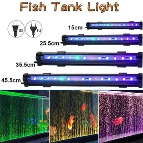 Aquarium Fischtank LED Buntes Licht EU/US Stecker Tauchfähig Wasserdicht Bar Streifen Lampe Tauchbare Beleuchtungen Tank Dekoration