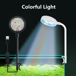 Akvaariokalojen LED-valokiinnike Small Grow -valoon pyöritettävät maisemalamput USB-vedenpitävät akvaario Decora värilliset valot