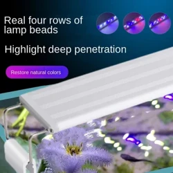 Led pentru acvariu Super Slim Fish Tank Light Plant Grow Lighting 28-58cm Brightening Extensible Clip 220V Pentru Fish Tank