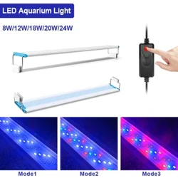 Super Slim LEDs Aquarium Lighting Aquatic Plant Light Extensible Clip on Lamp 18-75CM Para sa Fish Tank 90-260V