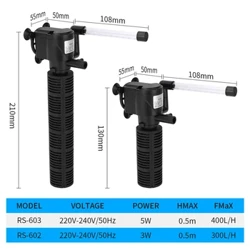 3 in 1 Mini Aquarium Scagaire Caidéal Aeir Aquarium Chiúin Uiscedhíonach Umar Éisc Caidéal Uisce Intumtha Purifier Uisceadán Accessories