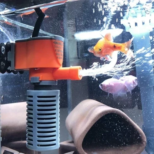 Pompă de apă submersibilă pentru acvariu cu filtru 3 în 1 pentru acvariu, mini pompă de aer pentru oxigen cu filtru AC220-240V pentru acvariu mic