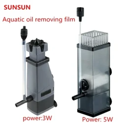 SUNSUN Aquarium Oil Film Processor Surface Skimmer to ფილმის ამოღება წყლის პროტეინის Skimmer ტუმბო თევზის ავზის წყლის ფილტრაციის ტუმბოსთვის