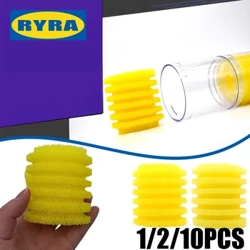 Filtro giallo per acquario, elemento filtrante integrato, filtro in spugna con nucleo in cotone, filtro di ricambio per pompa dell'acqua con nucleo in cotone