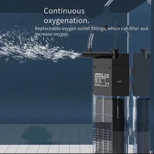 Isihlungi sethangi lezinhlanzi futha ipompo ye-oxygen emithathu-in-one ethule ipompo ye-turtle tank filter aquarium izesekeli220-240V3.5W-7. 5W