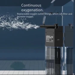 Pompă de filtru pentru rezervor de pește, pompă de oxigen silențioasă trei în unu, pompă submersibilă, filtru pentru rezervor de broasca țestoasă, accesorii pentru acvariu220-240V3.5W-7. 5W
