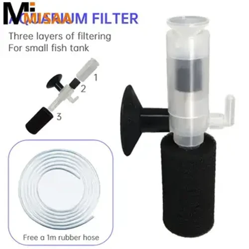 Purifier Mewnol Sbwng Biocemegol Creadigol Tanc Pysgod Bach Mini Cyflenwadau Acwariwm Tawel Pympiau Hidlo Sbwng Cartref